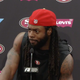 Richard Sherman answers a question about Baker Mayfield not not shaking his hand at a Thursday press conference.